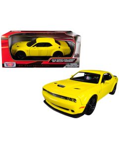 2018 Dodge Challenger SRT Hellcat Widebody Yellow 1/24 Diecast Model Car by Motormax