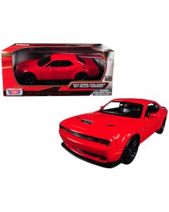 2018 Dodge Challenger SRT Hellcat Widebody Red 1/24 Diecast Model Car by Motormax