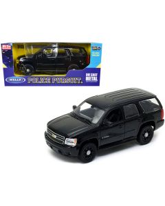 2008 Chevrolet Tahoe Unmarked Police Car Black 1/24 Diecast Model Car by Welly