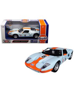 Ford GT Concept #6 with "Gulf" Livery Light Blue with Orange Stripe 1/24 Diecast Model Car by Motormax