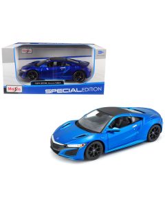 2018 Acura NSX Blue with Black Top 1/24 Diecast Model Car by Maisto