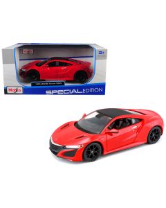 2018 Acura NSX Red with Black Top 1/24 Diecast Model Car by Maisto