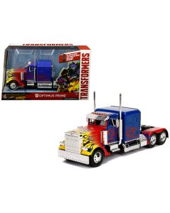 Optimus Prime Truck with Robot on Chassis from "Transformers" Movie "Hollywood Rides" Series  Diecast Model by Jada