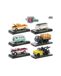 Auto Thentics 6 Piece Set Release 50 IN DISPLAY CASES 1/64 Diecast Model Cars by M2 Machines