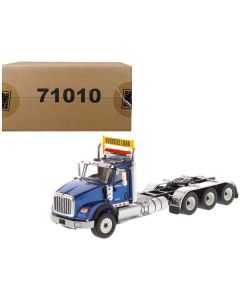 International HX620 Day Cab Tridem Tractor Blue 1/50 Diecast Model by Diecast Masters