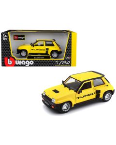 Renault 5 Turbo Yellow with Black Accents 1/24 Diecast Model Car by Bburago