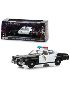 1977 Dodge Monaco Metropolitan Police Black and White "The Terminator" (1984) Movie 1/43 Diecast Model Car by Greenlight