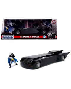 Batmobile with Batman Diecast Figure "Animated Series" DC Comics Series 1/24 Diecast Model Car by Jada