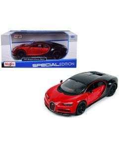 Bugatti Chiron Sport "16" Red and Black "Special Edition" 1/24 Diecast Model Car by Maisto