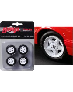 Pony Wheels and Tires Set of 4 pieces from "1992 Ford Mustang LX" 1/18 by GMP