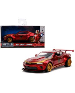 2016 Chevrolet Camaro "Iron Man" Theme "Marvel" Series 1/32 Diecast Model Car by Jada