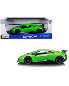 Lamborghini Huracan Performante Metallic Green 1/18 Diecast Model Car by Maisto