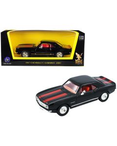 1967 Chevrolet Camaro Z-28 Black with Red Stripes 1/43 Diecast Model Car by Road Signature