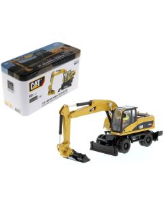 CAT Caterpillar M318D Wheeled Excavator with Operator "High Line" Series 1/87 (HO) Scale Diecast Model by Diecast Masters