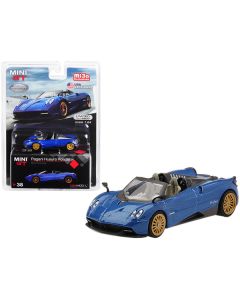 Pagani Huayra Roadster Blue Francia "U.S.A. Exclusive" Limited Edition to 4800 pieces Worldwide 1/64 Diecast Model Car by Mini GT