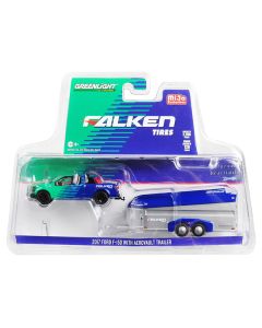 2017 Ford F-150 Pickup Truck and Aerovault Trailer "Falken Tires" Limited Edition to 2760 pieces Worldwide 1/64 Diecast Model Car by Greenlight