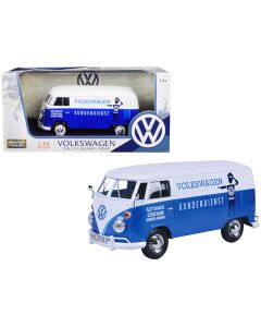 Volkswagen Type 2 (T1) Delivery Van Autohaus Sudekum "Kundendienst" Candy Blue and White 1/24 Diecast Model Car by Motormax