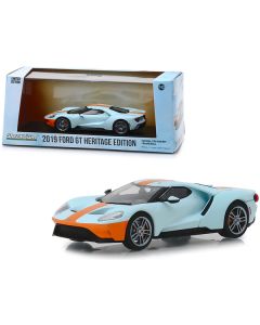 2019 Ford GT Heritage Edition "Gulf Oil" Color Scheme 1/43 Diecast Model Car by Greenlight