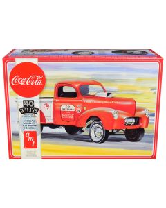 Skill 3 Model Kit 1940 Willys Gasser Pickup Truck "Coca-Cola" 1/25 Scale Model by AMT