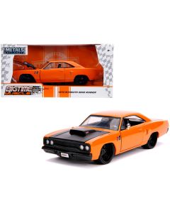 1970 Plymouth Road Runner Orange with Black Hood "Bigtime Muscle" 1/24 Diecast Model Car by Jada