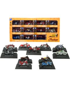 "Indian Motorcycle" Set of 11 pieces 1/32 Diecast Motorcycle Models by New Ray