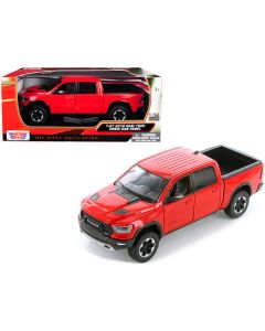 2019 RAM 1500 Rebel Crew Cab Pickup Truck Red 1/24 Diecast Model Car by Motormax