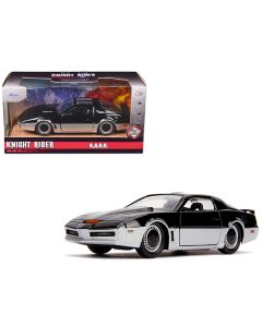 K.A.R.R. Black and Silver "Knight Rider" (1982) TV Series "Hollywood Rides" Series 1/32 Diecast Model Car by Jada