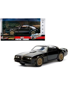 1977 Pontiac Firebird Black "Smokey and the Bandit" (1977) Movie "Hollywood Rides" Series 1/32 Diecast Model Car by Jada