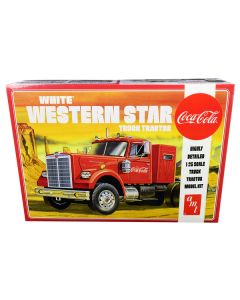 Skill 3 Model Kit White Western Star Semi Truck Tractor "Coca-Cola" 1/25 Scale Model by AMT