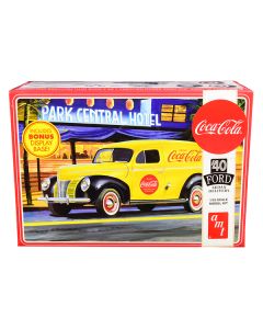 Skill 3 Model Kit 1940 Ford Sedan Delivery Van "Coca-Cola" with Display Base 1/25 Scale Model by AMT