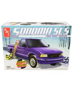 Skill 2 Model Kit 1995 GMC Sonoma SLS Pickup Truck with Snowboard and Boots 1/25 Scale Model by AMT