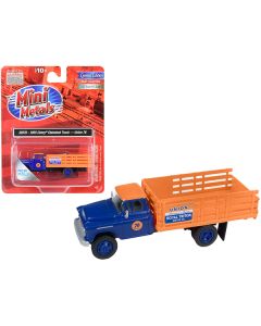 1955 Chevrolet Stakebed Truck "Union 76" Blue and Orange 1/87 (HO) Scale Model by Classic Metal Works