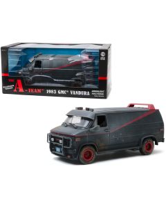 1983 GMC Vandura Black Weathered Version with Bullet Holes "The A-Team" (1983-1987) TV Series 1/18 Diecast Model Car by Greenlight