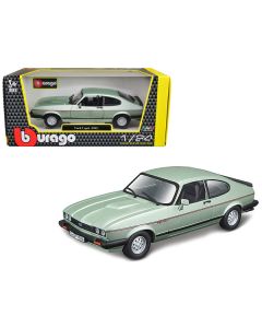 1982 Ford Capri Light Green Metallic 1/24 Diecast Model Car by Bburago