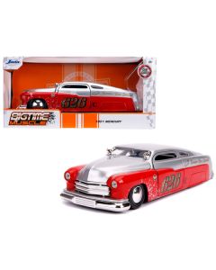 1951 Mercury Silver and Red #626 "Holley" "Bomber Bros Special" "Bigtime Muscle" 1/24 Diecast Model Car by Jada