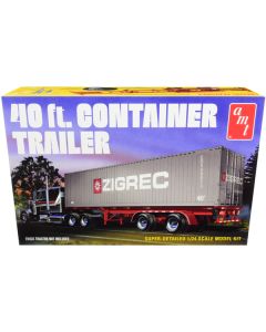 Skill 3 Model Kit 40' Container Trailer 1/24 Scale Model by AMT