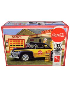 Skill 3 Model Kit 1941 Plymouth Coupe with 4 Bottle Crates "Coca-Cola" 1/25 Scale Model by AMT