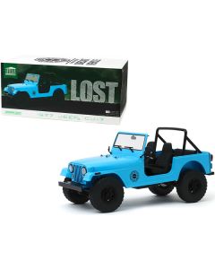 1977 Jeep CJ-7 "Dharma" Blue "Lost" (2004-2010) TV Series 1/18 Diecast Model Car by Greenlight