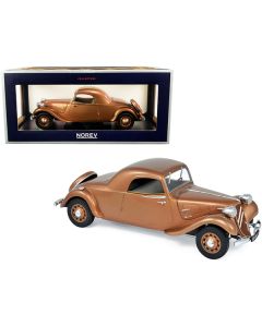 1939 Citroen Traction Avant 11B Coupe Brown Metallic 1/18 Diecast Model Car by Norev