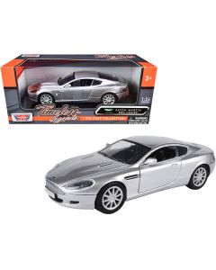 Aston Martin DB9 Coupe Silver Metallic "Timeless Legends" 1/24 Diecast Model Car by Motormax