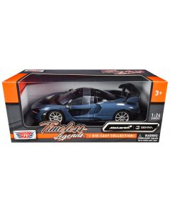 McLaren Senna Gray Metallic and Black "Timeless Legends" 1/24 Diecast Model Car by Motormax