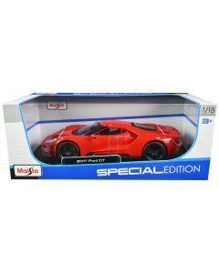 2017 Ford GT Red with Black Wheels "Special Edition" 1/18 Diecast Model Car by Maisto