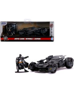 2017 Batmobile with Diecast Batman Figurine "Justice League" (2017) Movie "DC Comics" "Hollywood Rides" Series 1/32 Diecast Model Car by Jada