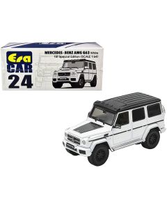 Mercedes Benz AMG G63 White with Black Top 1st Special Edition 1/64 Diecast Model Car by Era Car