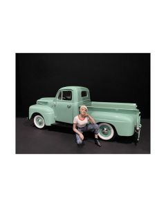 Car Girl in Tee Michelle Figurine for 1/18 Scale Models by American Diorama