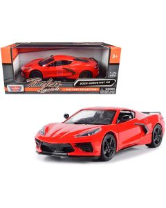 2020 Chevrolet Corvette C8 Stingray Red "Timeless Legends" 1/24 Diecast Model Car by Motormax