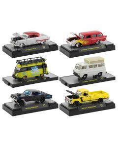 "Auto Shows" 6 piece Set Release 59 IN DISPLAY CASES 1/64 Diecast Model Cars by M2 Machines