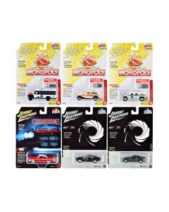 Pop Culture 2020 Set of 6 Cars Release 1 1/64 Diecast Model Cars by Johnny Lightning