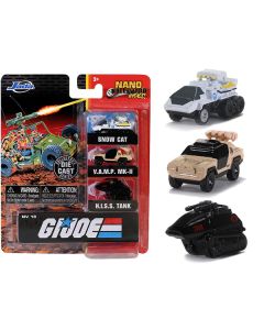 "G.I. Joe" 3 piece Set "Nano Hollywood Rides" Diecast Models by Jada