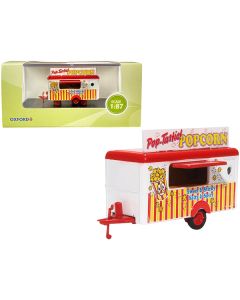 Mobile Food Trailer "Popcorn" 1/87 (HO) Scale Diecast Model by Oxford Diecast